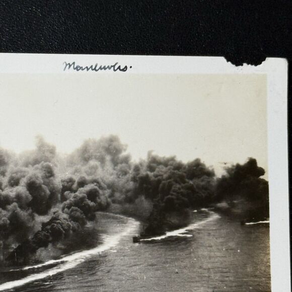 WWI Naval Warship Photograph – US Navy - Smoke Screen at Sea - Manoeuvres - Picture 2 of 6